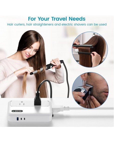 BESTEK 220v to 110v Converter with USB C 35w & Type C/G/A/I Plug Adapter for International Travel